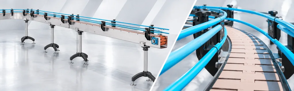 Inclined and vertical conveyor systems